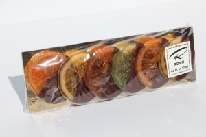 Tranches d'agrumes chocolat par 6